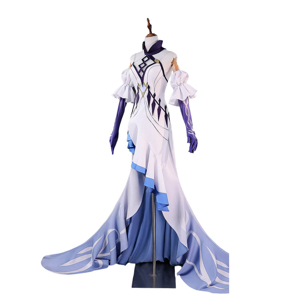【S-2XL】WakuWaku-N Game Genshin Impact Skirk Fes Cosplay Women Evening Dress