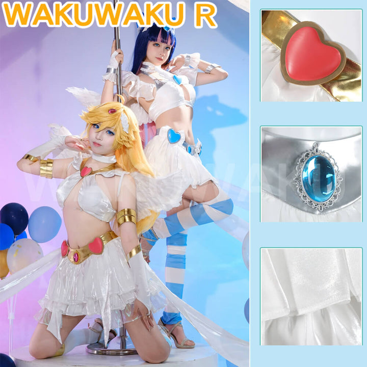 Stocking Panty Cosplay Anime Panty & Stocking with Garterbelt WakuWaku-R Women Stocking Cute Angel Wings