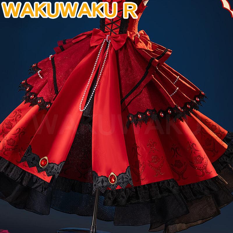 【In Stock】【S-2XL】WakuWaku-R Tokisaki Kurumi Cosplay Anime Date A Live Evening Dress