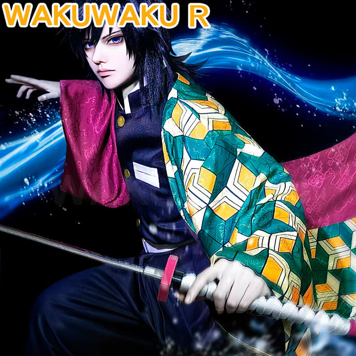 【In Stock】Tomioka Giyuu Cosplay Costume Anime WakuWaku-R Kimono Uniform Demon Christmas