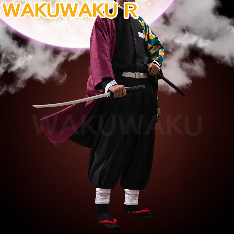 【In Stock】Tomioka Giyuu Cosplay Costume Anime WakuWaku-R Kimono Uniform Demon Christmas