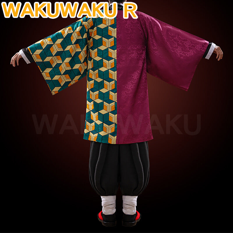 【In Stock】Tomioka Giyuu Cosplay Costume Anime WakuWaku-R Kimono Uniform Demon Christmas