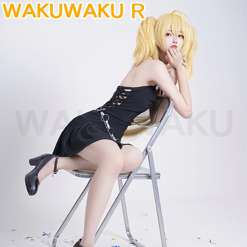 Tsukiyomi Utau Concert Cosplay Costume Anime Shugo Chara Cosplay WakuWaku-R Women Sexy Black Dress Costume Utau Cosplay