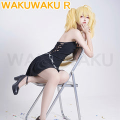 Tsukiyomi Utau Concert Cosplay Costume Anime Shugo Chara Cosplay WakuWaku-R Women Sexy Black Dress Costume Utau Cosplay