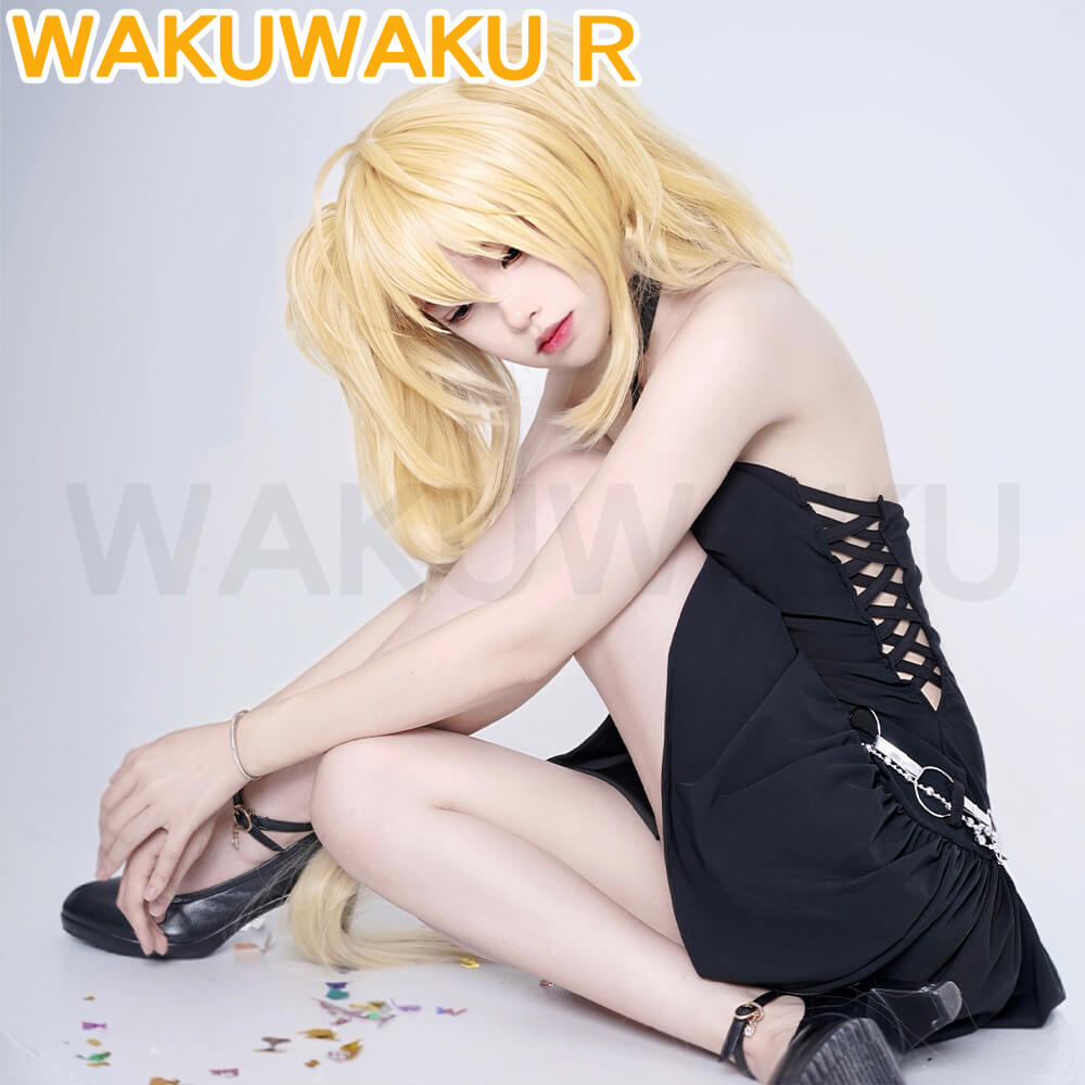 Tsukiyomi Utau Concert Cosplay Costume Anime Shugo Chara Cosplay WakuWaku-R Women Sexy Black Dress Costume Utau Cosplay