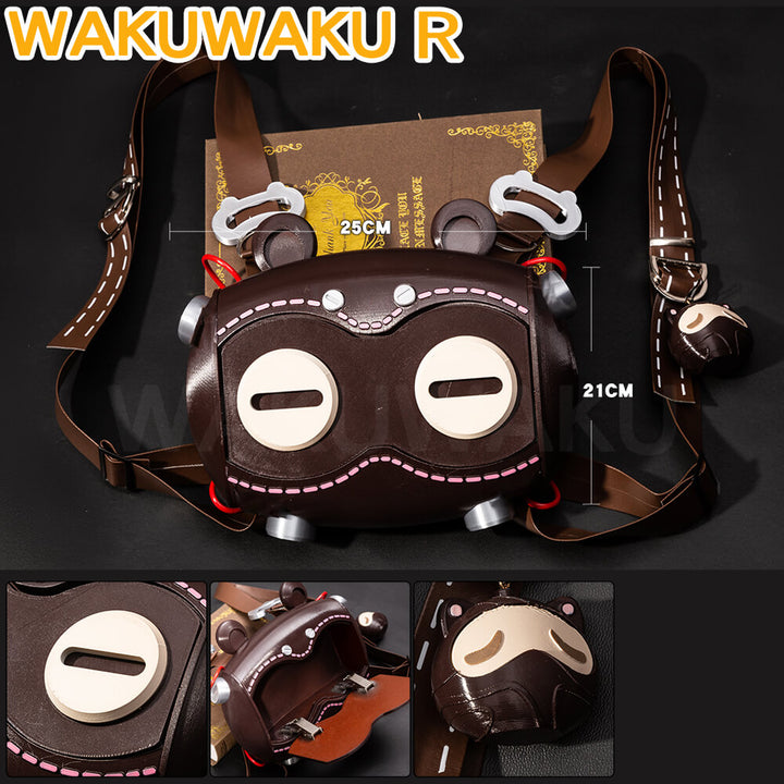 Ukinami Yuzuha Cosplay Costume Game Zenless Zone Zero WakuWaku-R ZZZ Women Pink Sweater Dress Halloween Cosplay Bag Toy