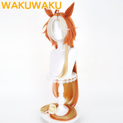 【In Stock】Game Uma musume Pretty Derby Orfevre Cosplay Wig WakuWaku Women Orange Hair