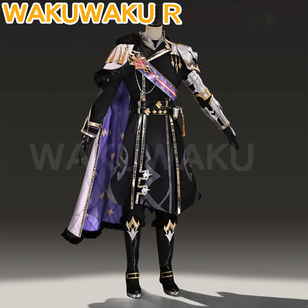 【S-2XL】WakuWaku-R Game Genshin Impact Valeriy Cosplay Men Snezhnaya Military Uniform