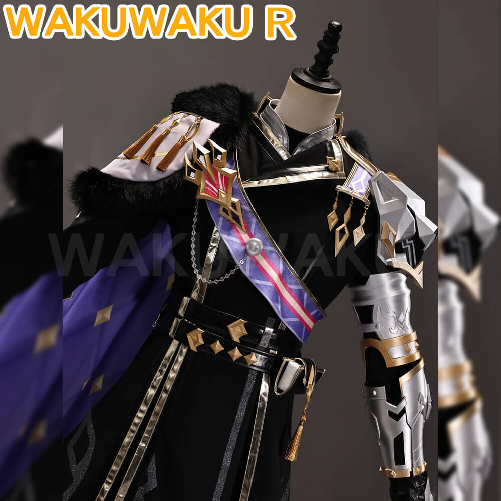 【S-2XL】WakuWaku-R Game Genshin Impact Valeriy Cosplay Men Snezhnaya Military Uniform