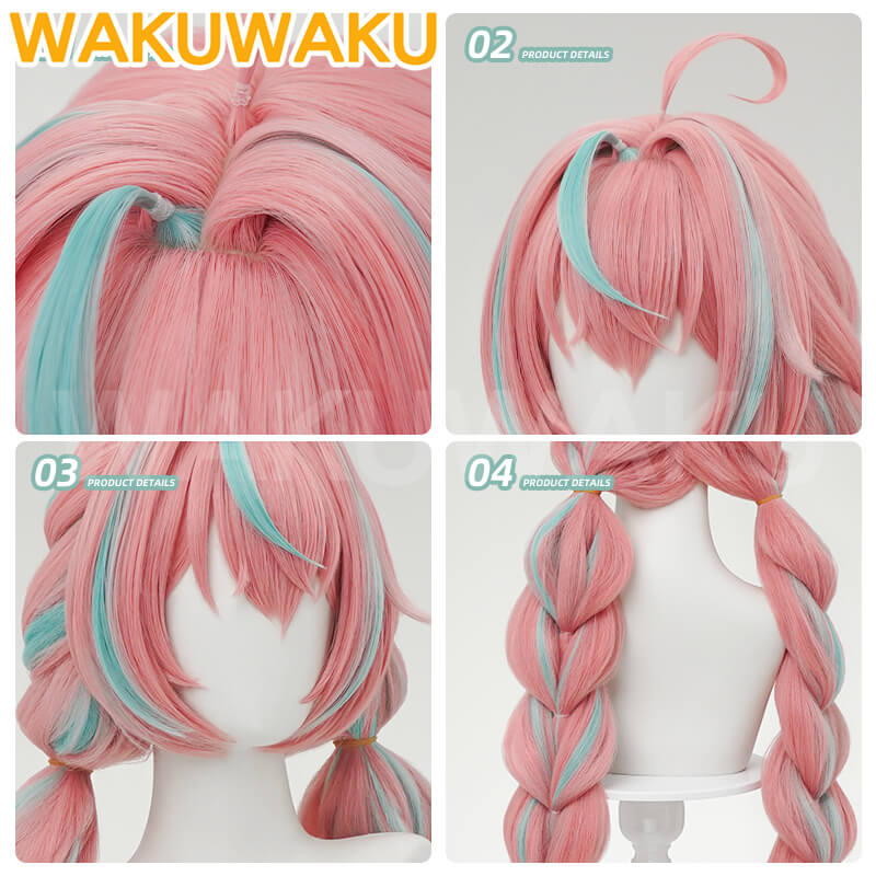 【In Stock】WakuWaku Game Genshin Impact Varesa Wig  Women Pink Long Hair