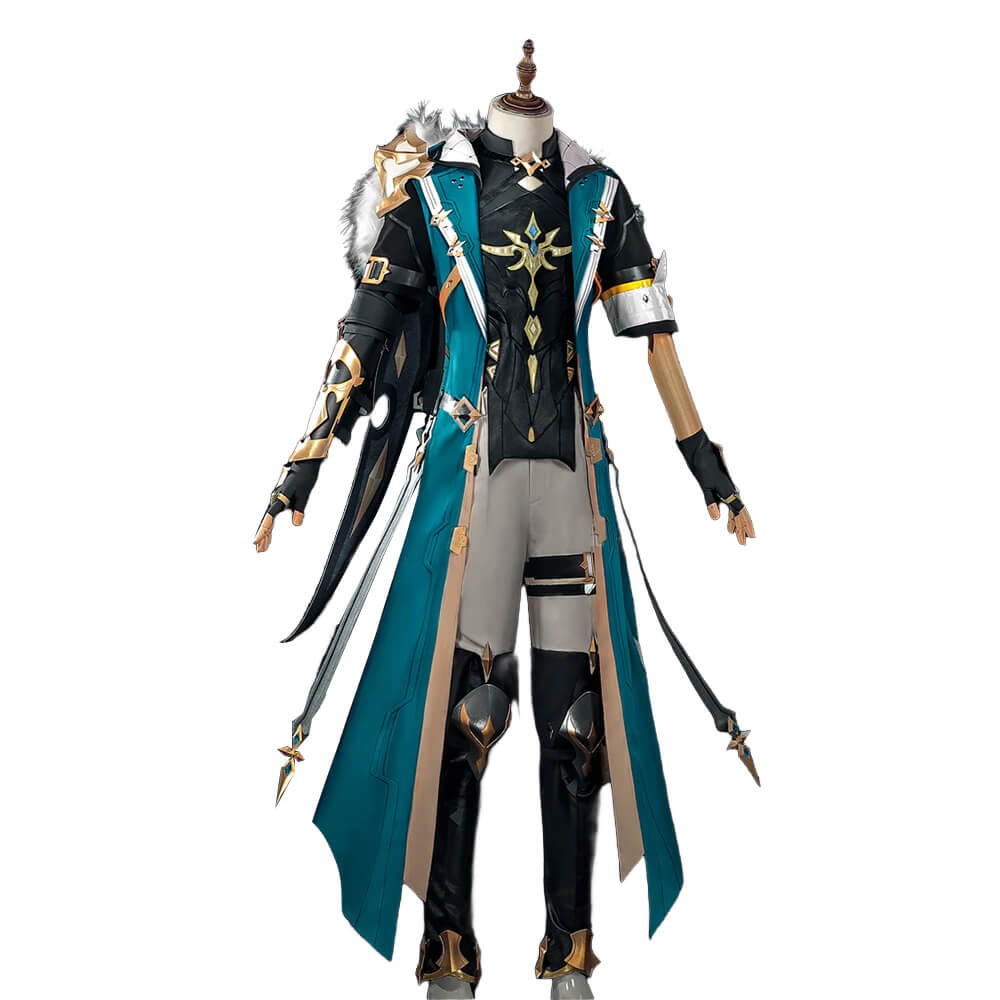 【S-3XL】Varka Cosplay Costume Game Genshin Impact WakuWaku-N Men Varka Mondstadt Christmas Shoes Cover Plus Size