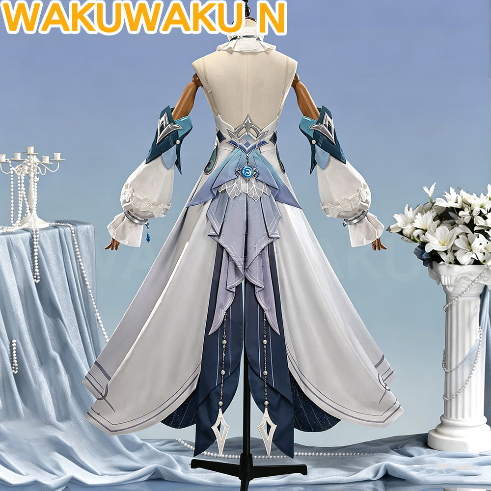 【In Stock】【XS-3XL】WakuWaku-N Game Genshin Impact Vodyanitsa Costume Snezhnaya Dress