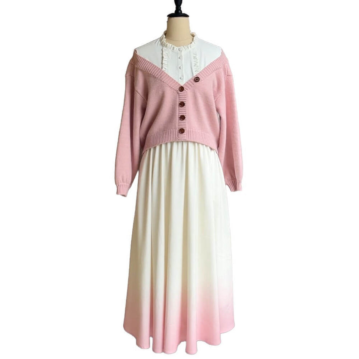 【In Stock】Waguri Kaoruko Cosplay Costume Anime The Fragrant Flower Blooms WakuWaku-R Sweater Dress Christmas Cosplay