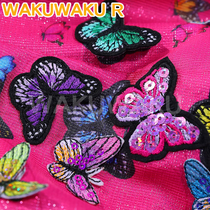 【XS-3XL】Women Cosplay Costume Anime Cosplay WakuWaku-R Butterfly Fairy Pink Dress Princess