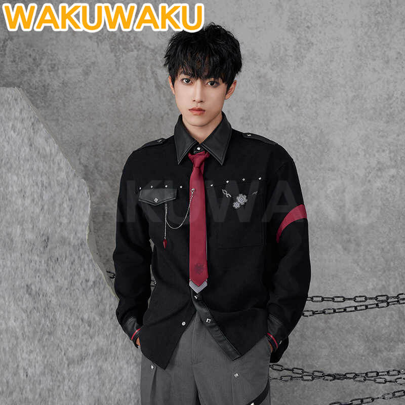 【Official】Wriothesley Cosplay Costume Game Genshin Impact 【XS-3XL】WakuWaku-SR Men Causal Shirt Wriothesley Doujin Christmas