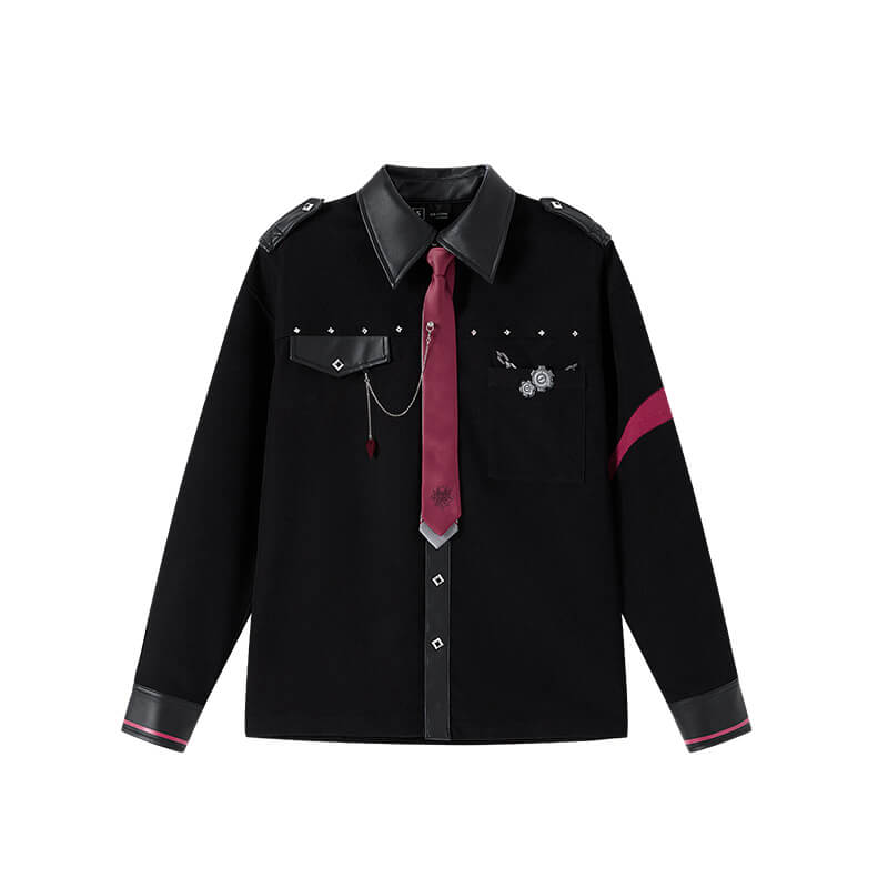 【Official】Wriothesley Cosplay Costume Game Genshin Impact 【XS-3XL】WakuWaku-SR Men Causal Shirt Wriothesley Doujin Christmas