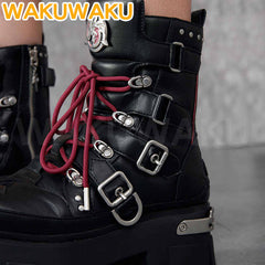 【Official】Wriothesley Cosplay Shoes Game Genshin Impact WakuWaku Men Women Daily Cosplay Boots Wriothesley Doujin Christmas