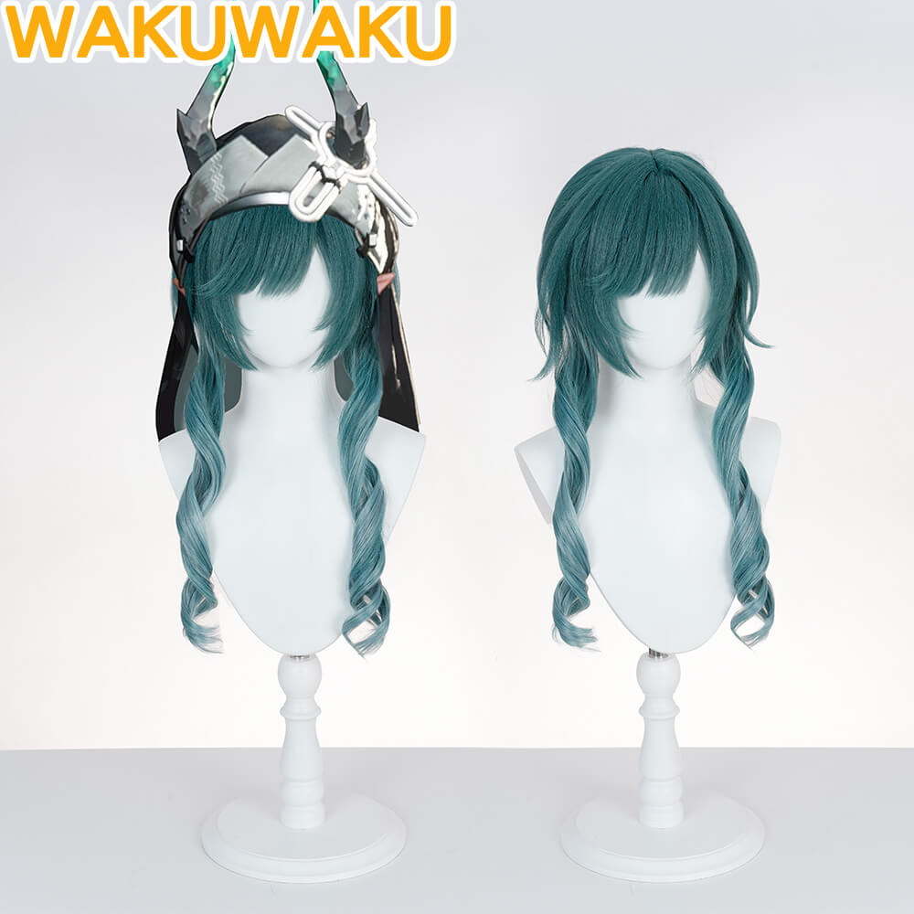 Xaihi Cosplay Wig Arknights Endfield Green 60cm Hair
