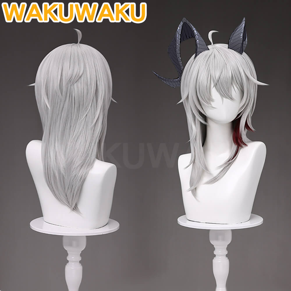 WakuWaku Game Wuthering Waves Zani Cosplay Wig Grey Long Hair