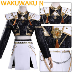 【In Stock】WakuWaku-N Movie K-Pop Killer  Black Golden Stage Suit