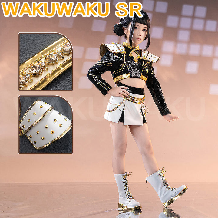 【Kids Version】Zoey Cosplay Movie Anime KPOP KILLER Costume WakuWaku-SR GOLD SERIES Children Version