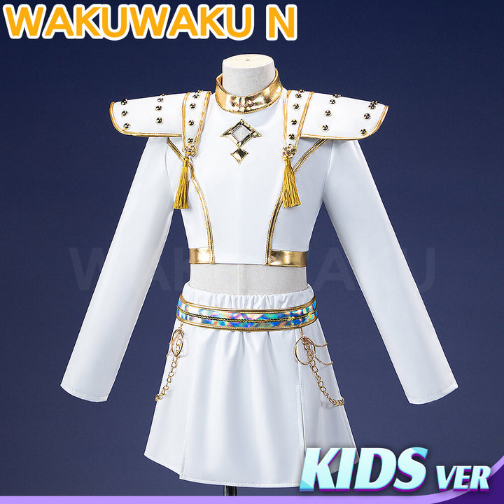 【Girls Ver】In Stock Zoey Cosplay Costume Cosplay WakuWaku-N White Suit Halloween Family Girls Cosplay Plus Size