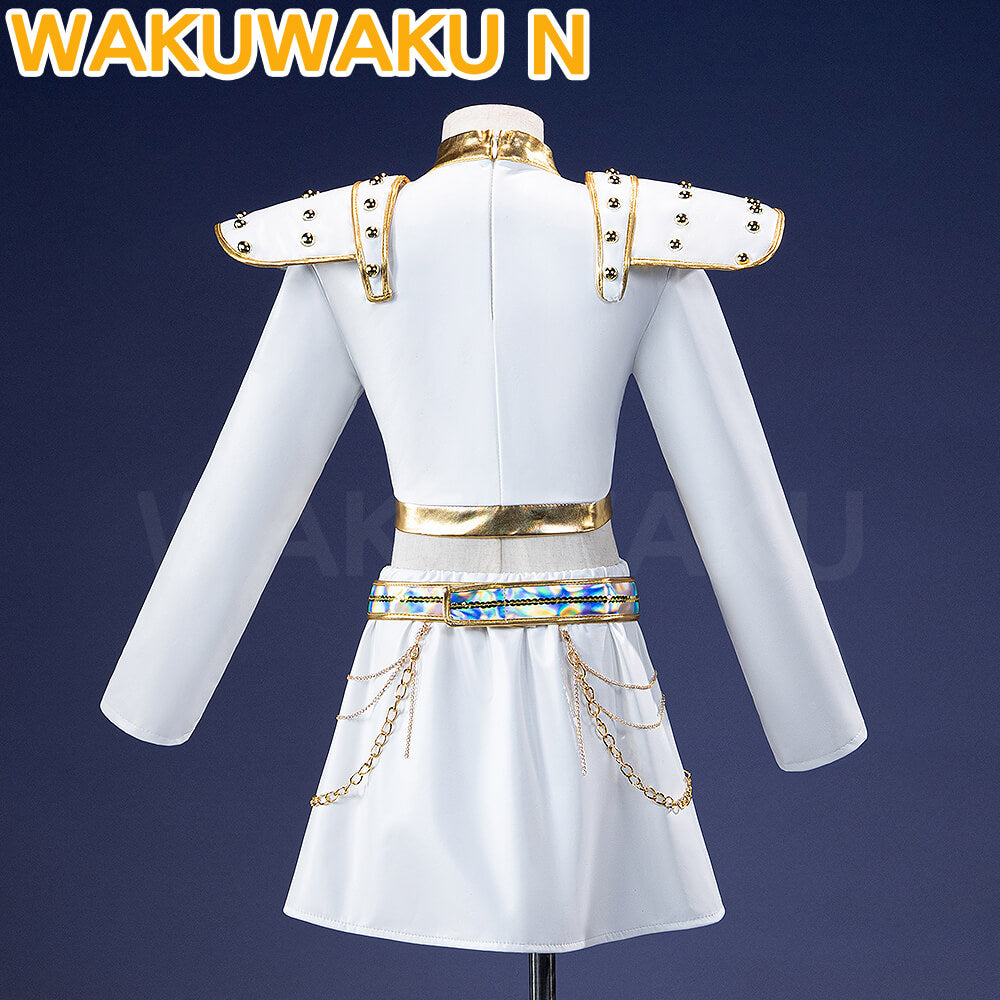 【Girls Ver】In Stock Zoey Cosplay Costume Cosplay WakuWaku-N White Suit Halloween Family Girls Cosplay Plus Size