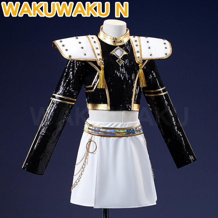 【Girls Ver】In Stock Zoey Cosplay Costume Cosplay WakuWaku-N Girls Black Golden Halloween Family Rumi Plus Size