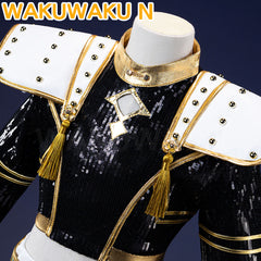 【Girls Ver】In Stock Movie Anime Costume Cosplay WakuWaku-N Girls Black Golden Suit