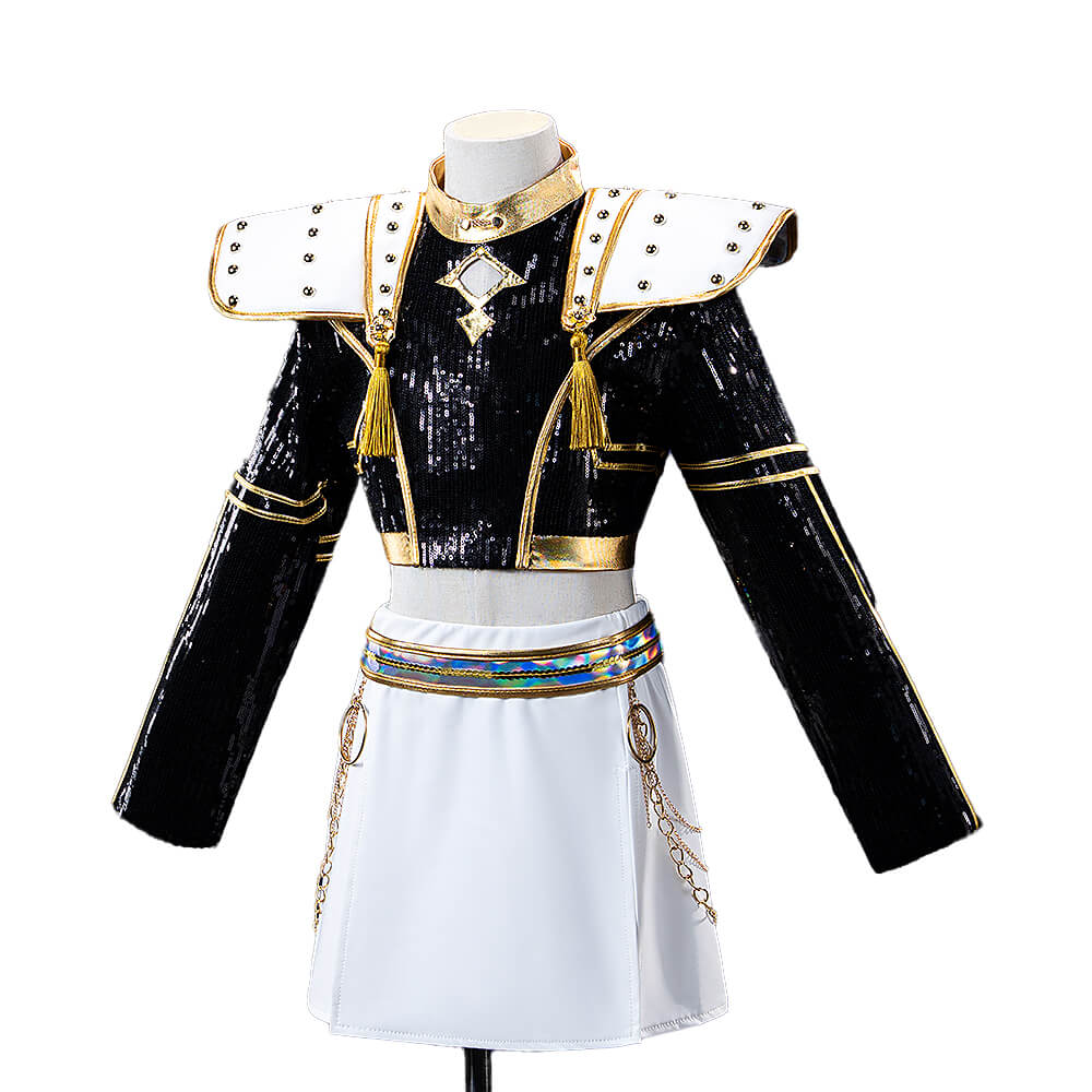 【Girls Ver】In Stock Movie Anime Costume Cosplay WakuWaku-N Girls Black Golden Suit