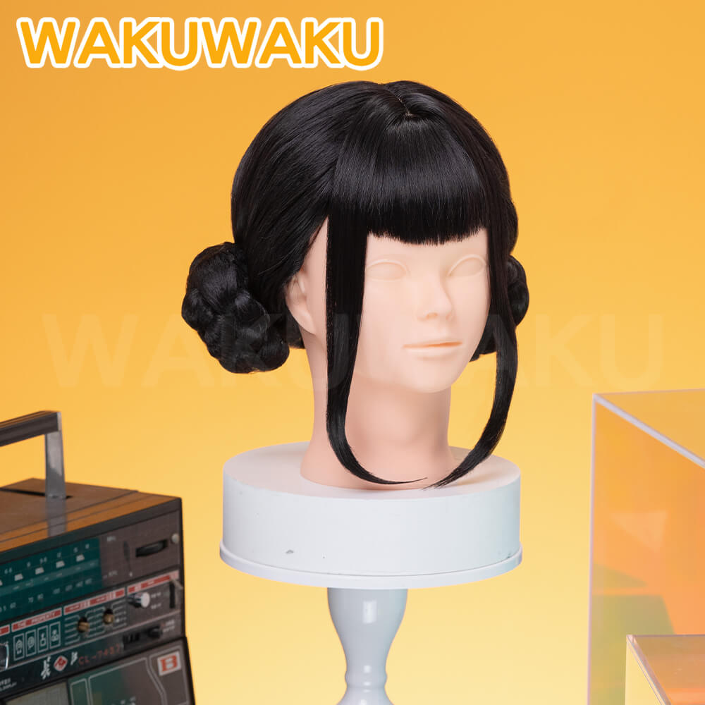 【Children Ver】In Stock Movie Anime Wig Cosplay WakuWaku Women Short Black Hair