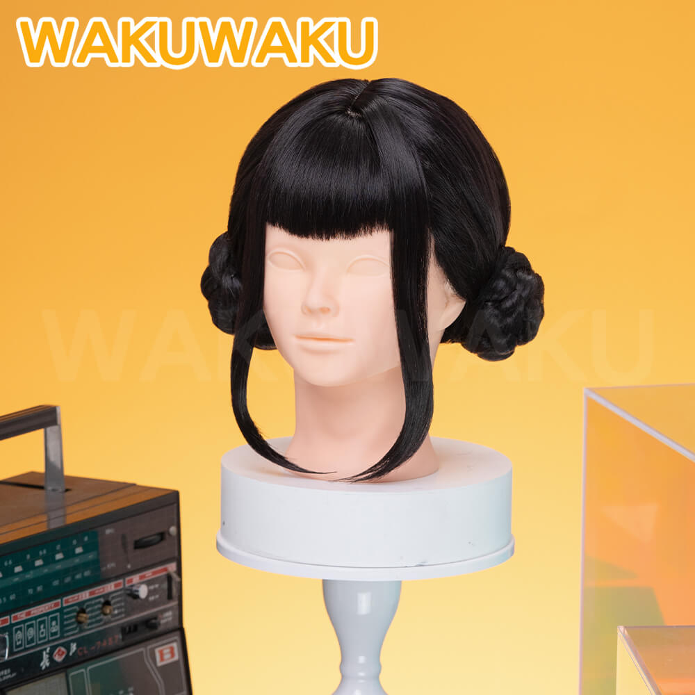 【Children Ver】In Stock Movie Anime Wig Cosplay WakuWaku Women Short Black Hair