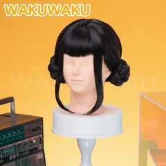 【Children Ver】In Stock Movie Anime Wig Cosplay WakuWaku Women Short Black Hair