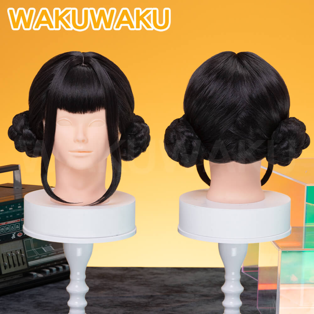 【Children Ver】In Stock Movie Anime Wig Cosplay WakuWaku Women Short Black Hair