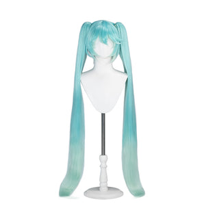 DokiDoki Halloween Cosplay Wig Long Straight Blue Green