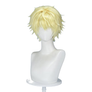 DokiDoki Anime Durarara!! Cosplay Wig Heiwajima Shizuo Wig Short Yellow Hair