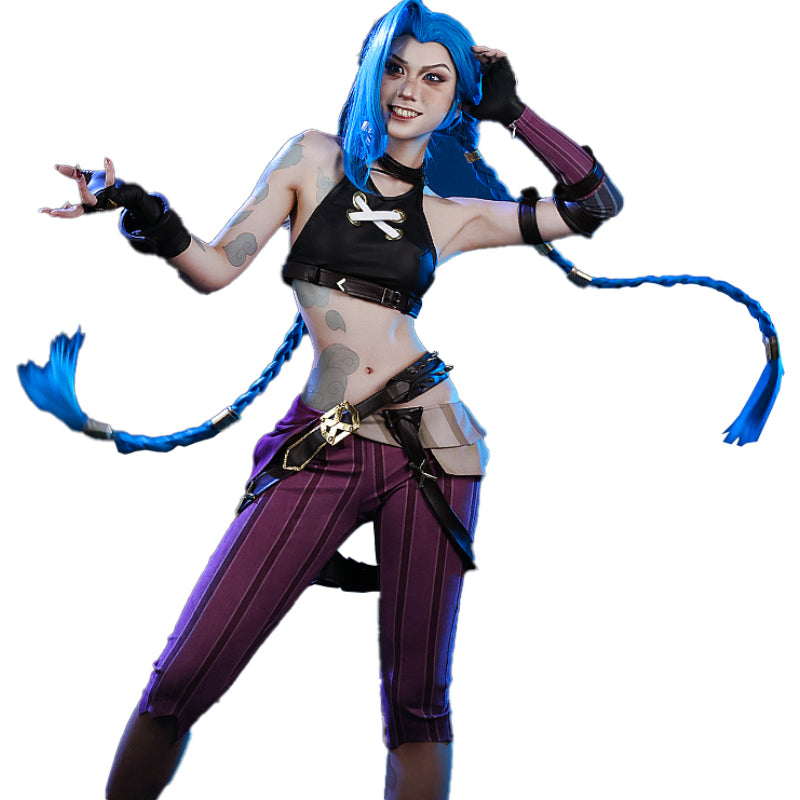 Jinx Cosplay Costume Anime Arcane Women LOL Arcane Cosplay Jinx Cosplay Christmas Costume Plus Size