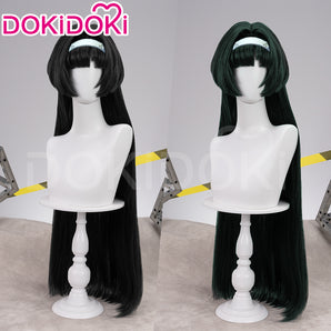 DokiDoki Game Zenless Zone Zero Cosplay Astra Yao Wig Long Straight Black / Green Hair ZZZ