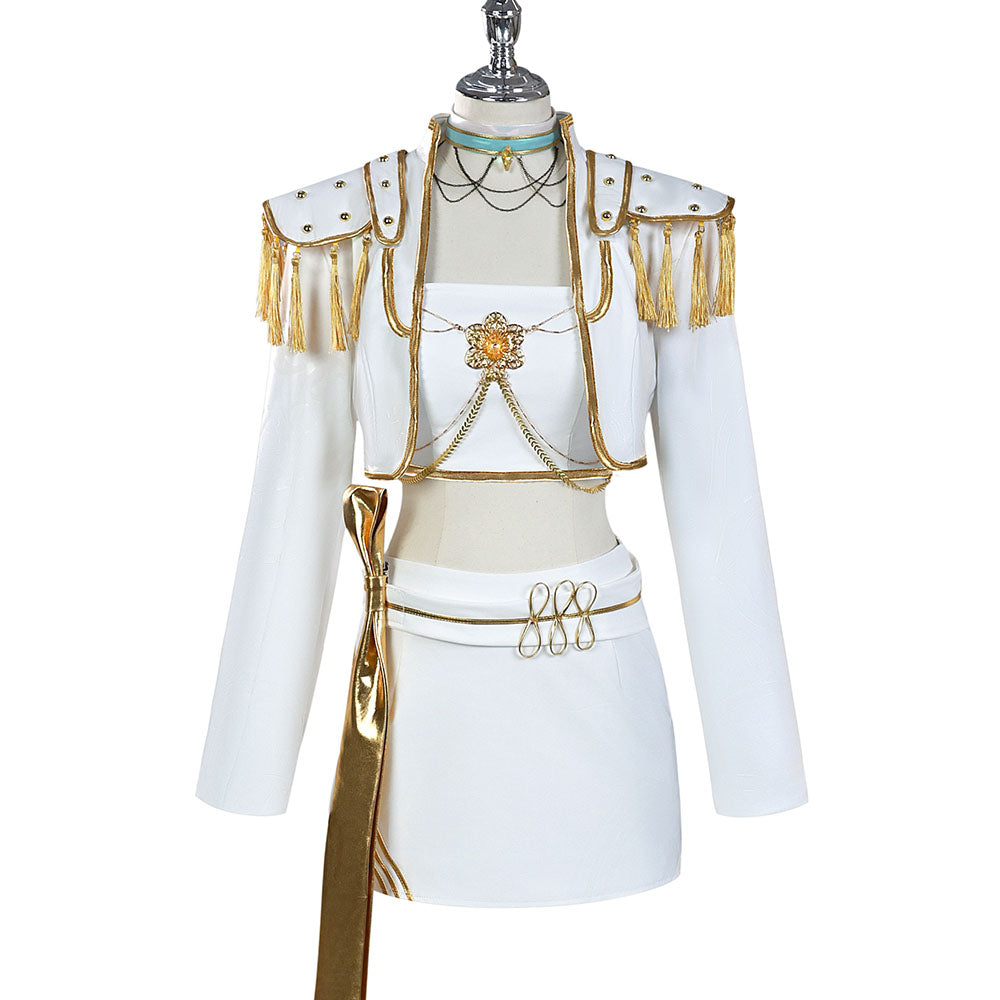【In Stock】Wakuwaku-N Movie Anime Kpop Killer Cosplay White Golden Suit