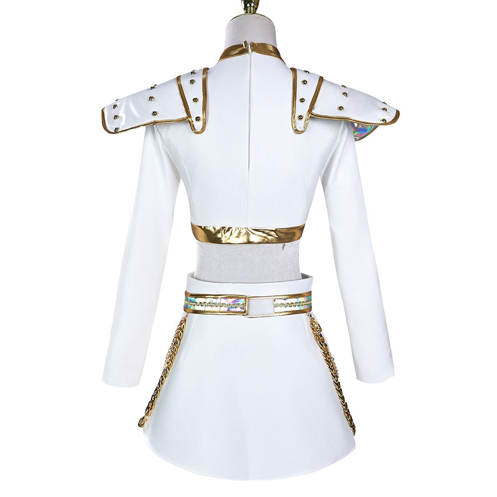 【In Stock】Wakuwaku-N Movie Anime Kpop Killer Costume White Golden Suit
