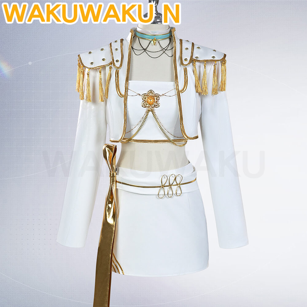 【In Stock】Wakuwaku-N Movie Anime Kpop Killer Cosplay White Golden Suit