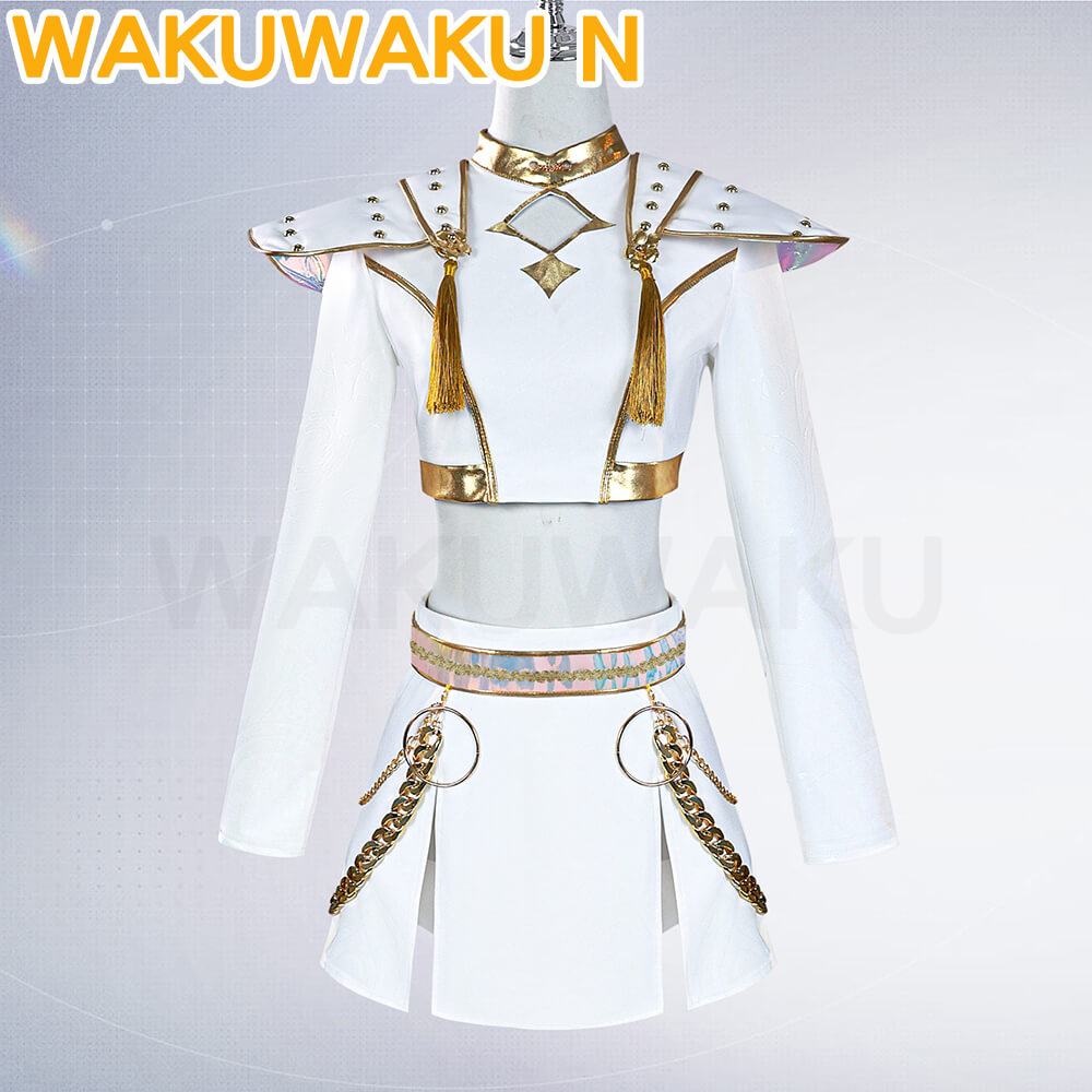 【In Stock】Wakuwaku-N Movie Anime Kpop Killer Costume White Golden Suit