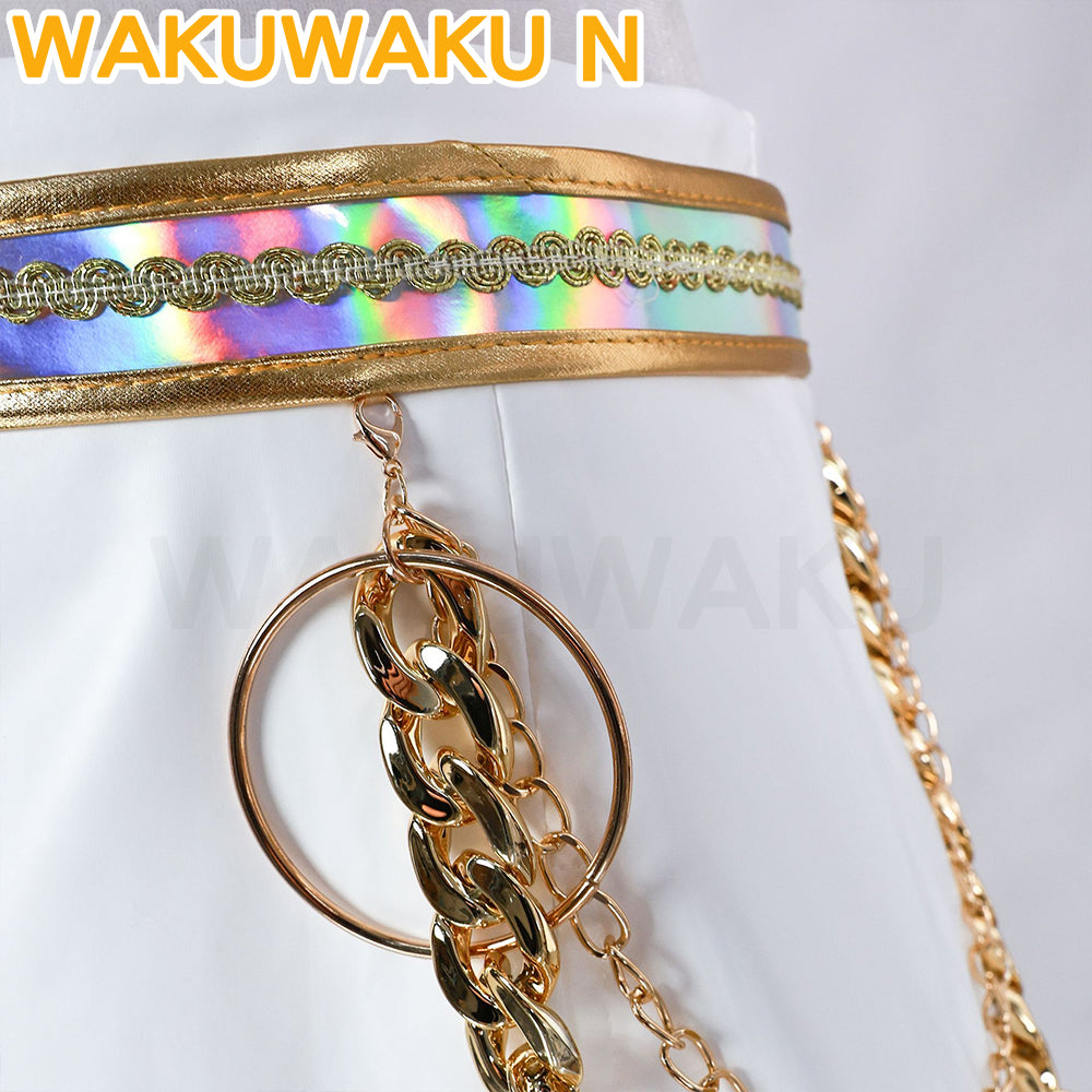 【In Stock】Wakuwaku-N Movie Anime Kpop Killer Costume White Golden Suit