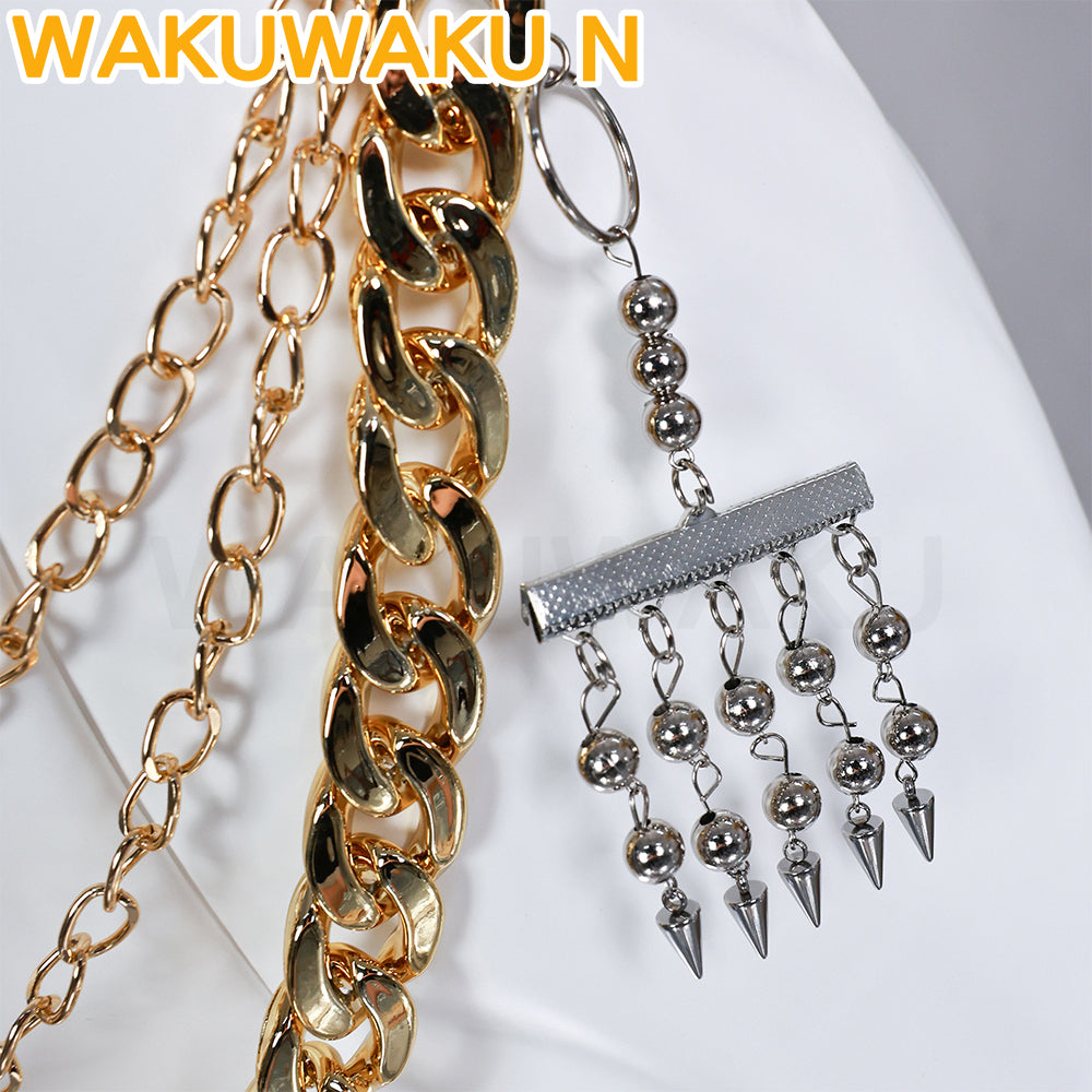 【In Stock】Wakuwaku-N Movie Anime Kpop Killer Cosplay Costume White Golden Suit
