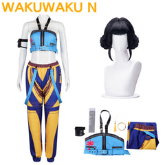 Wakuwaku-N Anime Kpop Killer Cosplay Costume Yellow Series