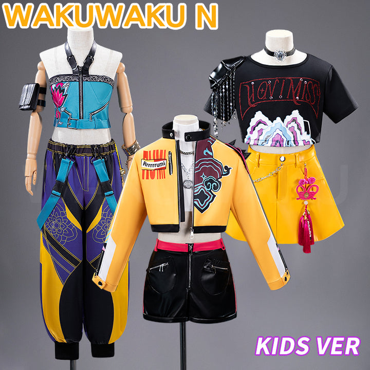 【Girls Ver】In Stock Rumi Cosplay Costume Cosplay WakuWaku-N Girls Halloween Family Cosplay