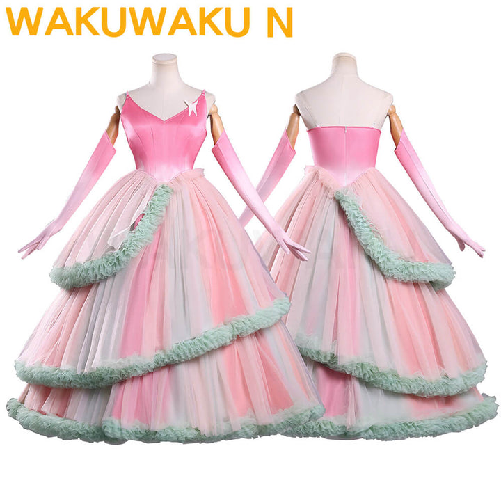 【In Stock】Glinda Cosplay Costume WakuWaku-N Wicked Pink Purple Colorful Dress Halloween