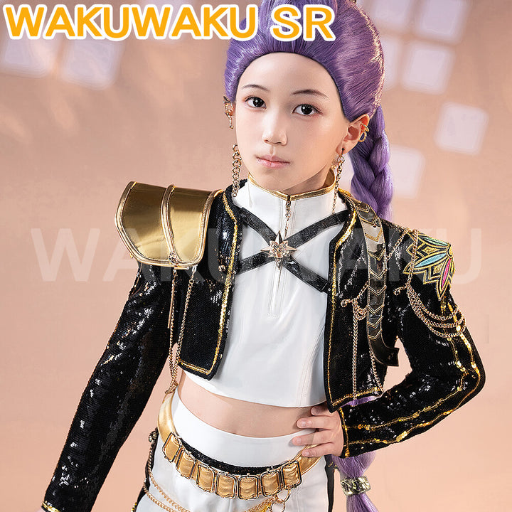 【Kids Version】Rumi Cosplay Movie Anime KPOP KILLER Cosplay Costume GOLD SERIES Children Version