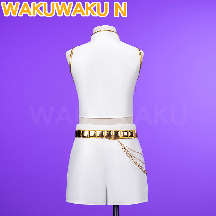 【Children Ver】In Stock Rumi Cosplay Costume Cosplay WakuWaku-N Kids White Suit Halloween Family Kids Cosplay