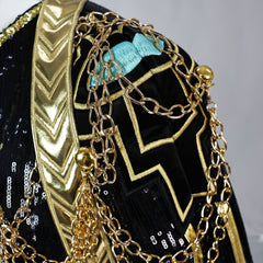 【In Stock】WakuWaku-N Movie Anime Kpop Killer Cosplay Costume Black Golden Stage Suit